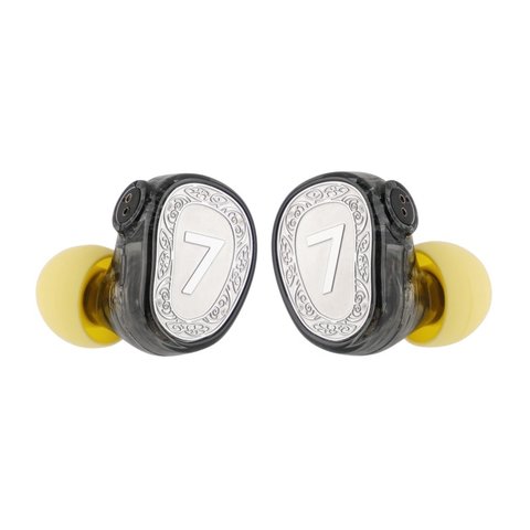 Elua Ultra earpiece faceplate with engraved number seven detail