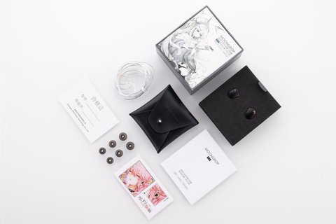 Chu 2 earphones connected to a portable headphone amplifier Chu 2 earphones connected to a portable headphone amplifier