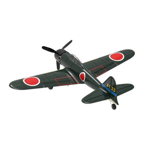 Eachine A6M Zero aerobatic trainer plane shown from the rear angle Eachine A6M Zero aerobatic trainer plane shown from the rear angle