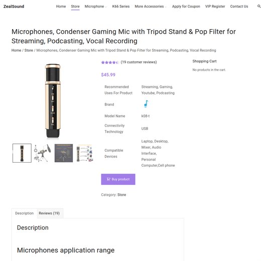 Zealsound Microphone Manual reference product screenshot 2 Zealsound Microphone Manual reference product screenshot 2