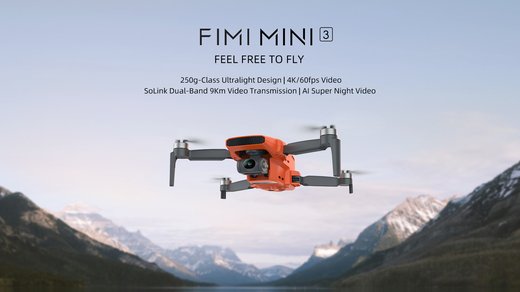 FIMI X8 Mini 3 foldable camera drone unfolded on a table FIMI X8 Mini 3 foldable camera drone unfolded on a table