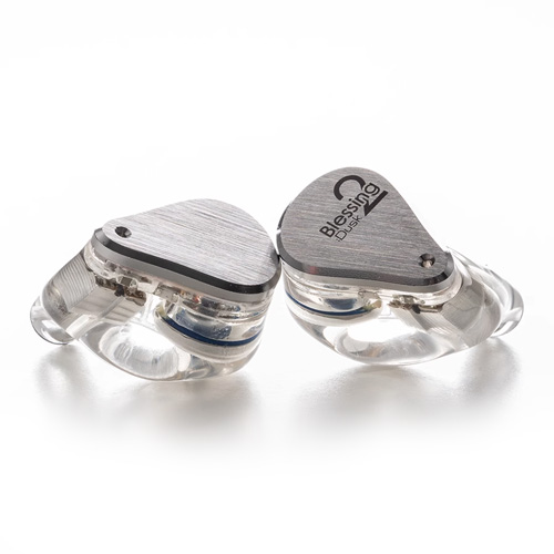 Moondrop Blessing 2 in-ear monitor Moondrop Blessing 2 hybrid in-ear monitor with silver faceplate