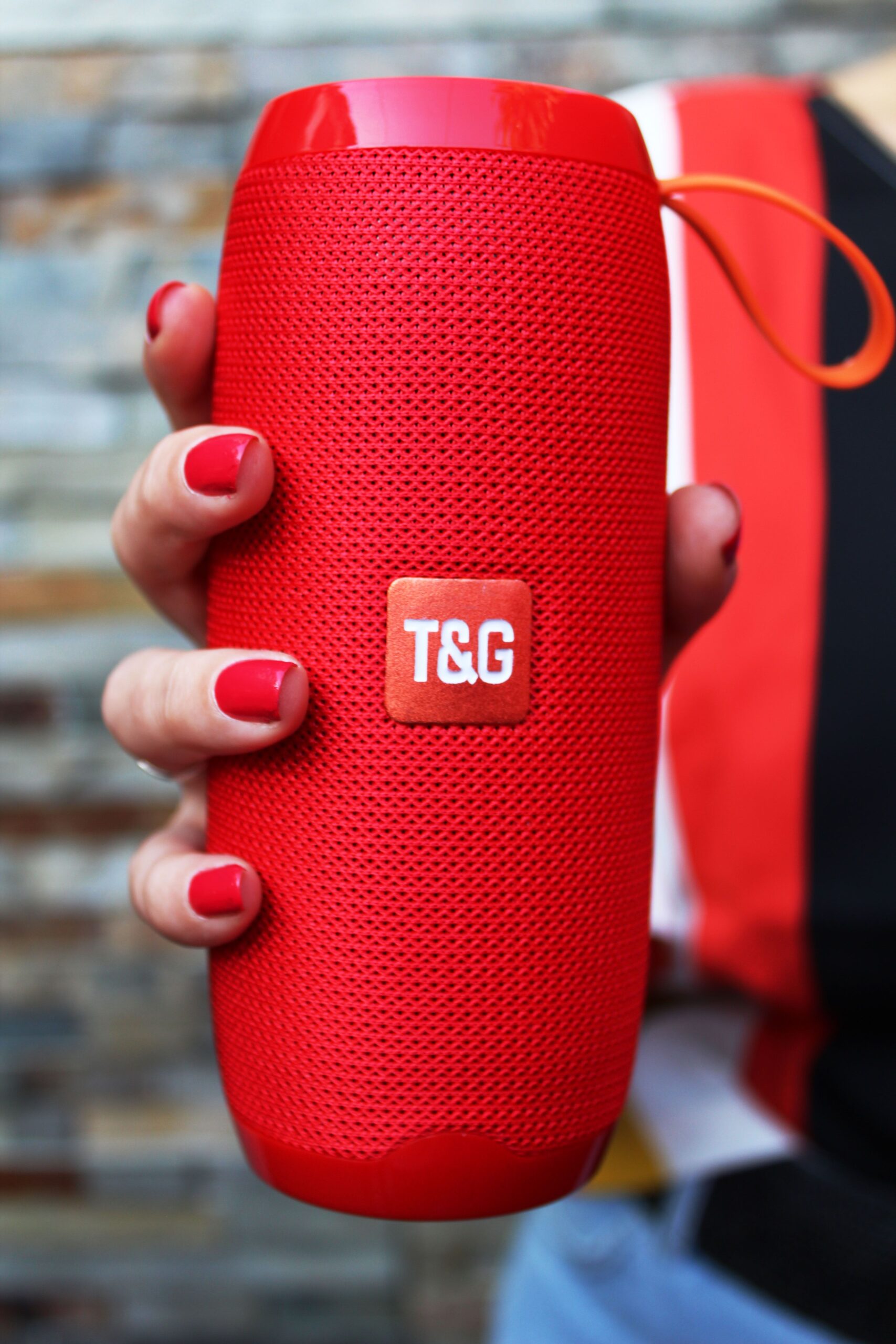 Portable Bluetooth speaker outdoors
