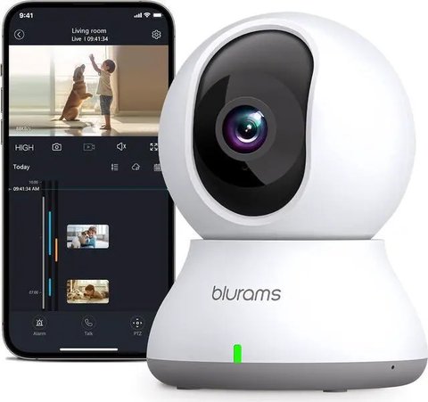 Blurams A31 pan-tilt indoor security camera and its mobile app Blurams A31 pan-tilt indoor security camera and its mobile app