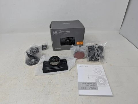 Apeman C570 dash cam with box and accessories