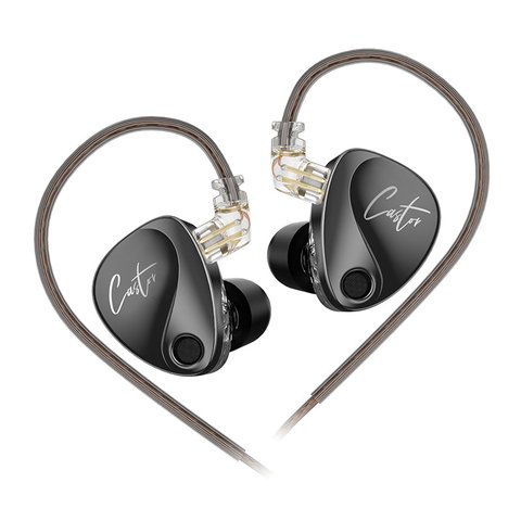 KZ Castor dual dynamic driver earphone with glossy black faceplate KZ Castor dual dynamic driver earphone with glossy black faceplate