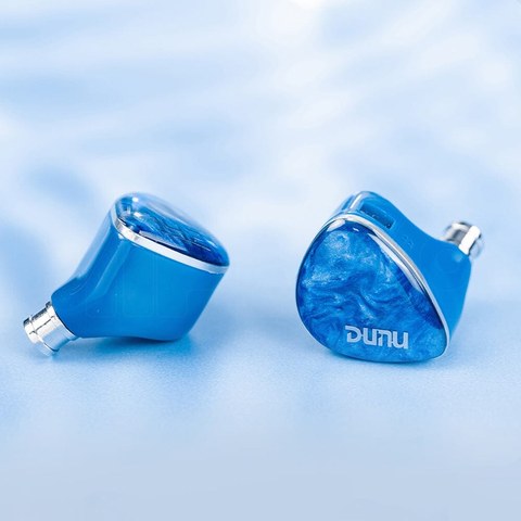 DUNU DN142 earphone shell side profile showing resin faceplate