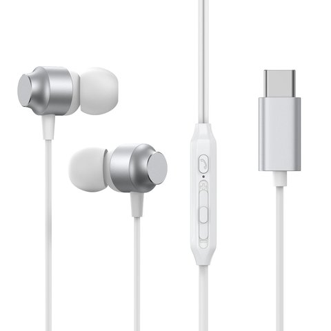Close up of the metal ear shell on Joyroom JR-EC06 earbuds Close up of the metal ear shell on Joyroom JR-EC06 earbuds