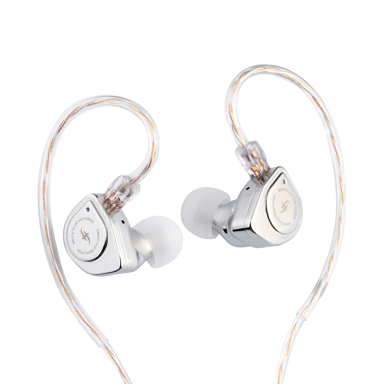 Simgot EW200 in-ear monitor Simgot EW200 dynamic driver in-ear monitor with silver-plated cable