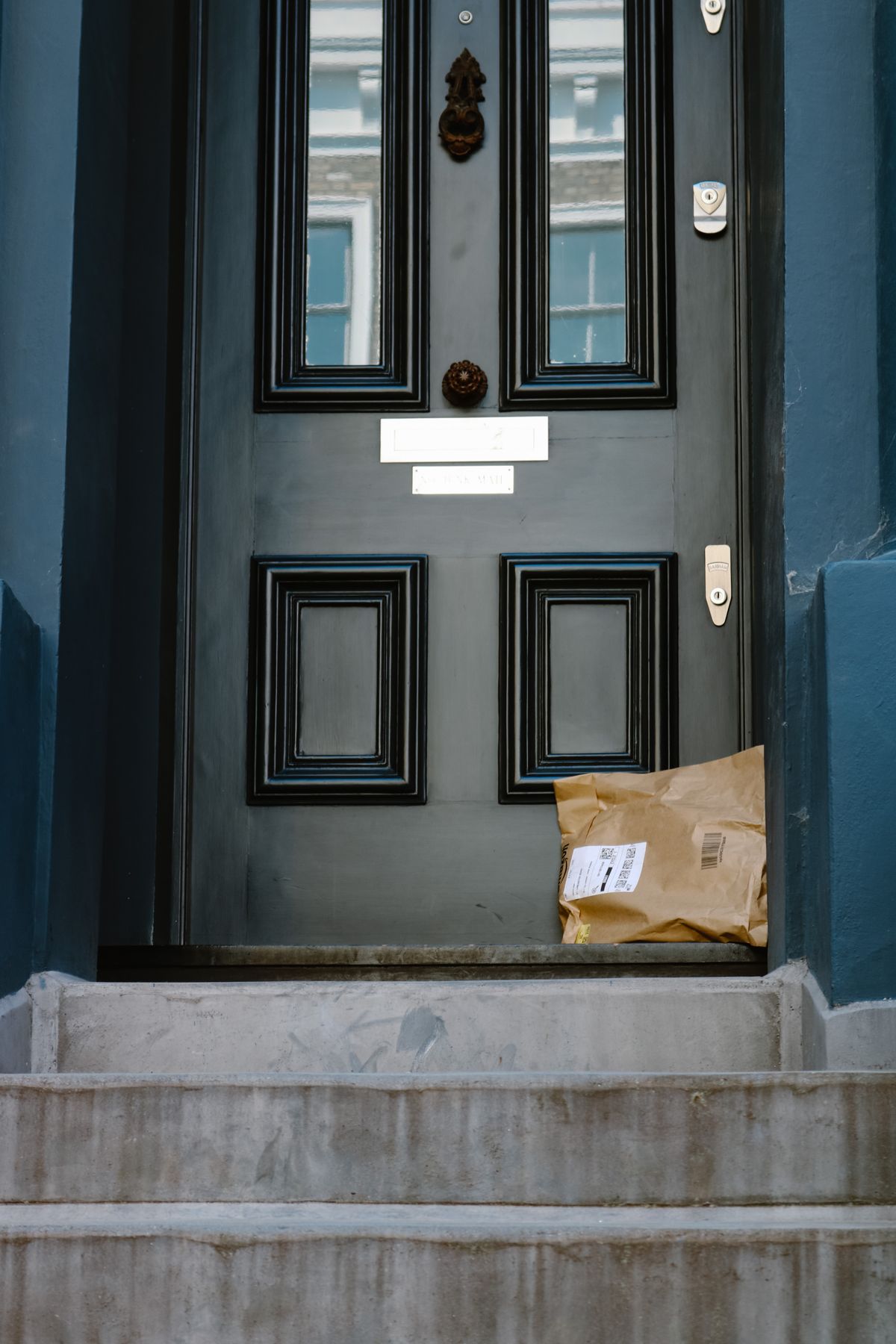 Package left at front door as example of package detection scenario Package left at front door as example of package detection scenario