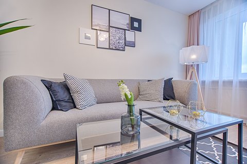 Modern living room suited for EZVIZ T33 smart home appliance control setup