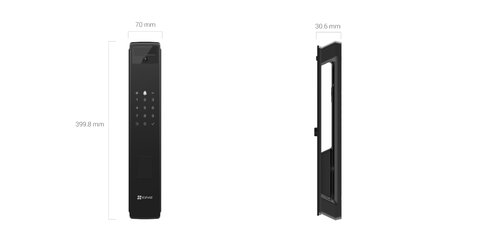 EZVIZ Y3000FVP Plus face and palm vein smart lock dimensions