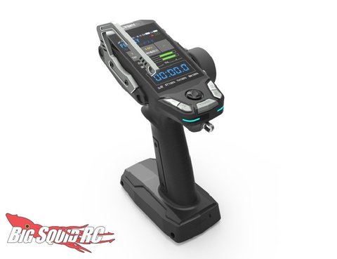 Flysky FS-G11P transmitter side profile showing dual antenna housing