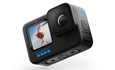 GoPro Hero 10 Black action camera front view