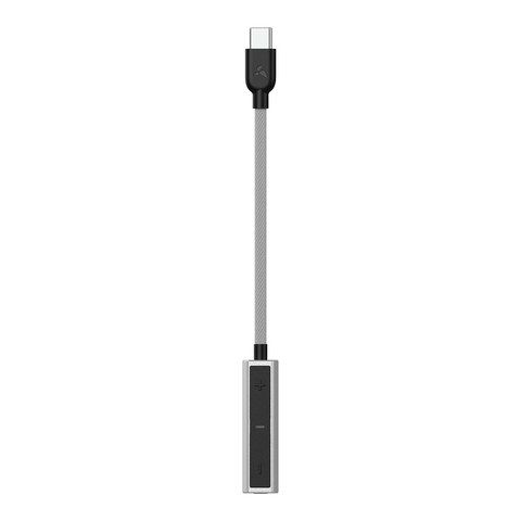 HiBy Digital D1 miniature USB audio dongle in silver aluminium finish HiBy Digital D1 miniature USB audio dongle in silver aluminium finish