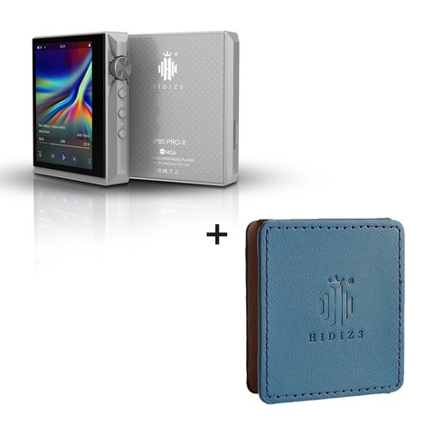 Hidizs AP80 Pro-X bundled with its leather carrying case accessory Hidizs AP80 Pro-X bundled with its leather carrying case accessory