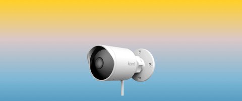 Kami Outdoor Security Camera mounted outside Kami Outdoor Security Camera mounted outside