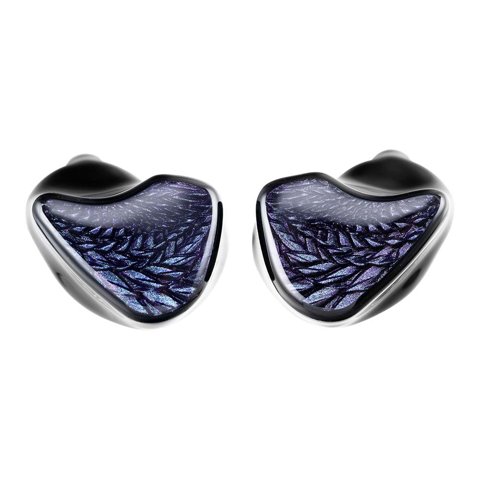 Kinera Celest Wyvern IEM shell pair with iridescent purple faceplate