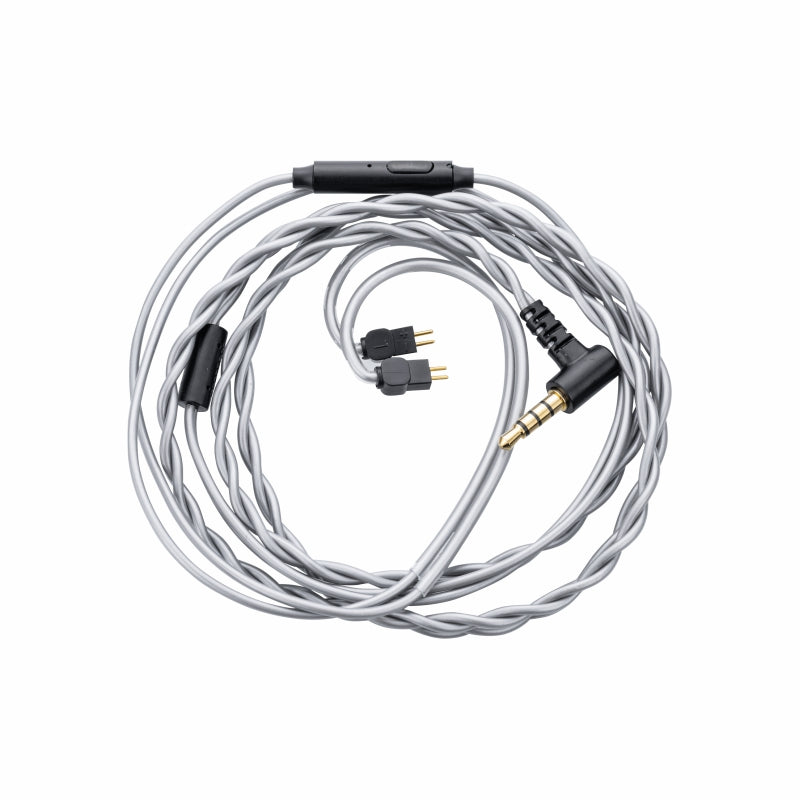 Moondrop MC1 microphone upgrade cable coiled with 3.5mm plug Moondrop MC1 microphone upgrade cable coiled with 3.5mm plug