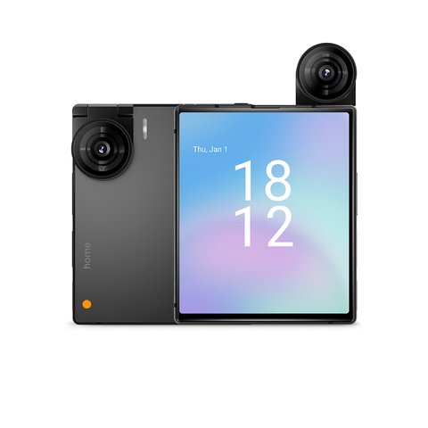 IKKO MindOne Pro shown in black with its display and rear cameras visible IKKO MindOne Pro shown in black with its display and rear cameras visible