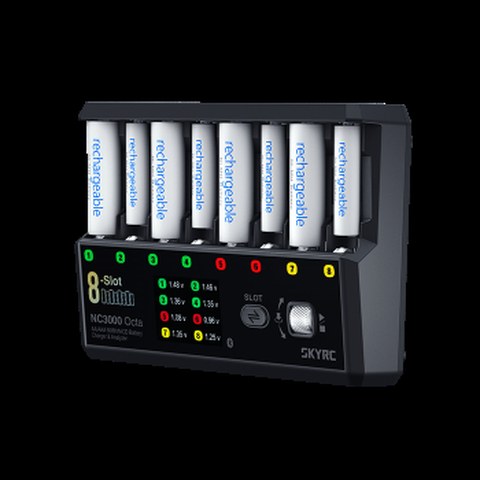 SkyRC NC3000 Octa 8-slot AA AAA NiMH NiCd battery charger and analyzer