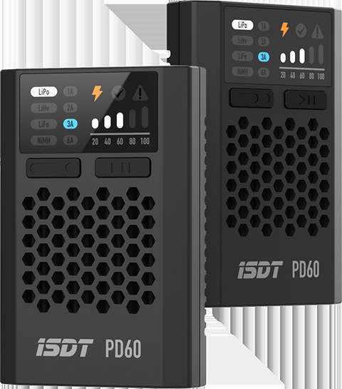 ISDT UruavPD60 pocket USB-C PD charger front and back view ISDT UruavPD60 pocket USB-C PD charger front and back view