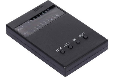 GOOLRC ESC program card with ITEM VALUE OK RESET buttons