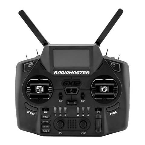 RadioMaster GX12 dual-band radio controller front view RadioMaster GX12 dual-band radio controller front view