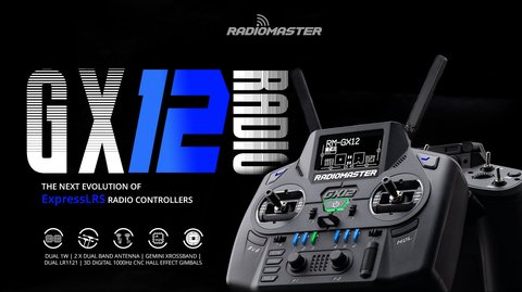 RadioMaster GX12 dual-band Gemini-X radio controller RadioMaster GX12 dual-band Gemini-X radio controller