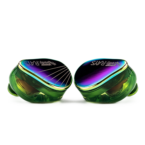 Moondrop Rays gaming IEM with iridescent green faceplate Moondrop Rays gaming IEM with iridescent green faceplate