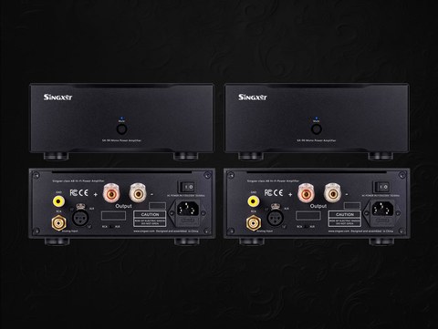 Singxer SA-90 mono power amplifier pair front and rear panels Singxer SA-90 mono power amplifier pair front and rear panels