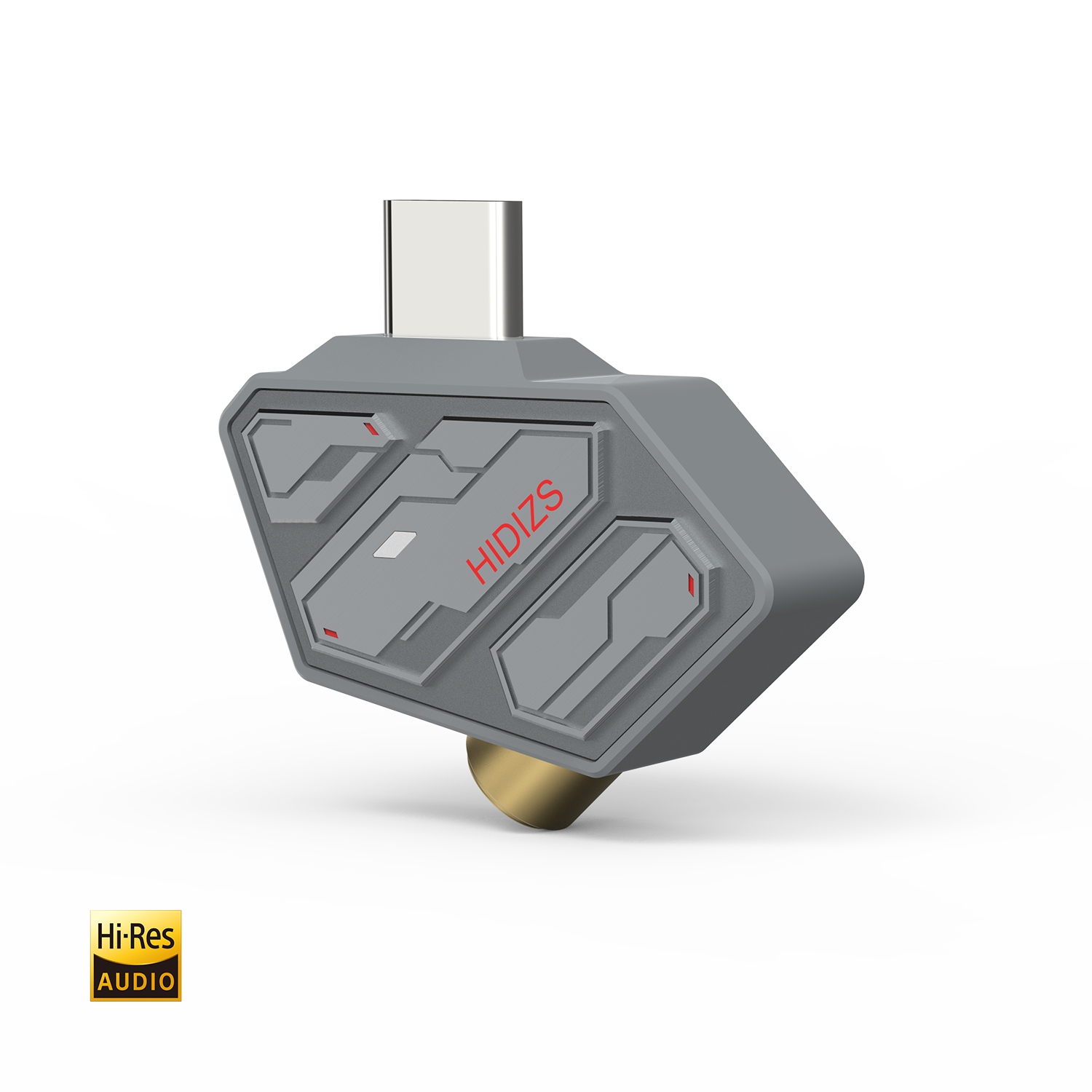 Hidizs SD2 dongle DAC angled view showing USB-C connector Hidizs SD2 dongle DAC angled view showing USB-C connector