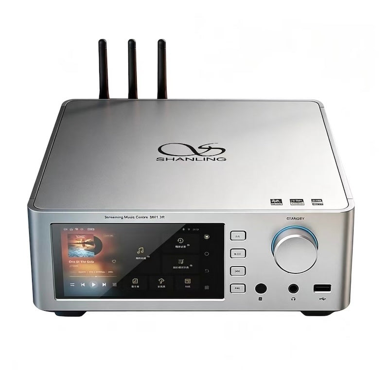 Shanling SM1.3R network streamer with antennas and touchscreen front panel Shanling SM1.3R network streamer with antennas and touchscreen front panel