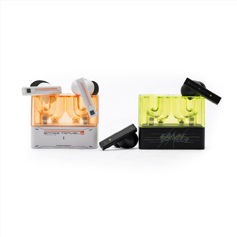 Moondrop Space Travel 2 earbuds in two colorways side by side Moondrop Space Travel 2 earbuds in two colorways side by side