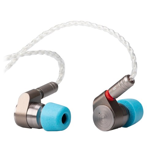 Pair of Tin Audio T2 earpieces with silver cable Pair of Tin Audio T2 earpieces with silver cable