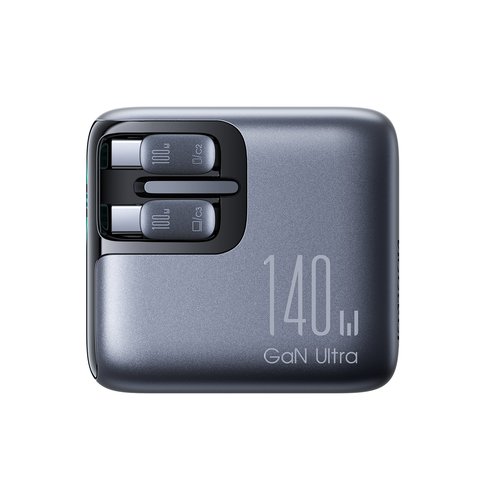 Joyroom Podix charging station showing retractable USB-C cables Joyroom Podix charging station showing retractable USB-C cables