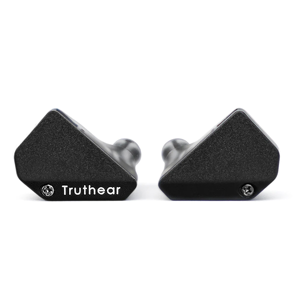 Truthear Hexa in-ear monitors with black faceplate