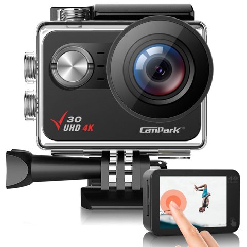 Campark V30 4K action camera with touchscreen preview Campark V30 4K action camera with touchscreen preview