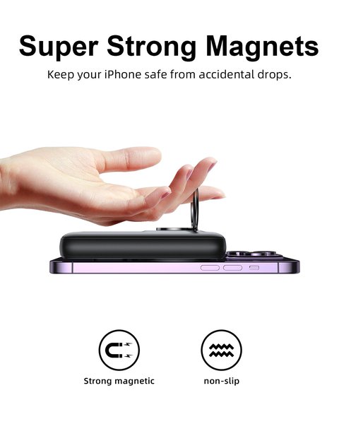 Joyroom JR-W050 magnetic wireless power bank with ring holder Joyroom JR-W050 magnetic wireless power bank with ring holder