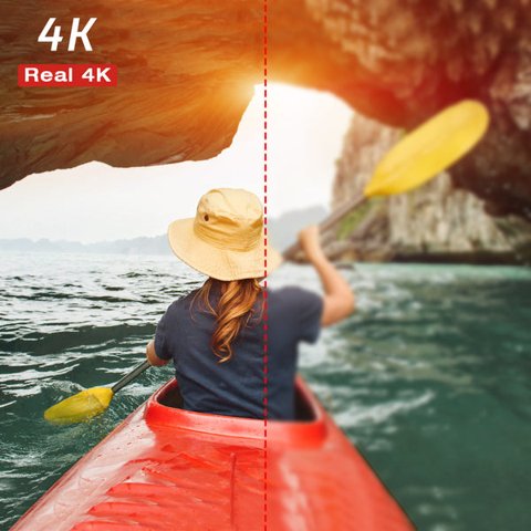 Underwater footage comparison showing 4K clarity from an action camera Underwater footage comparison showing 4K clarity from an action camera