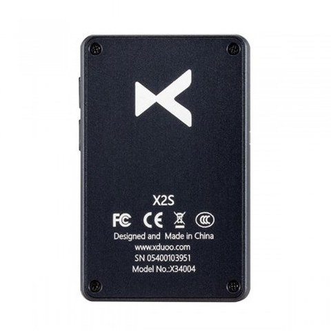 xDuoo X2s rear panel with model number xDuoo X2s rear panel with model number