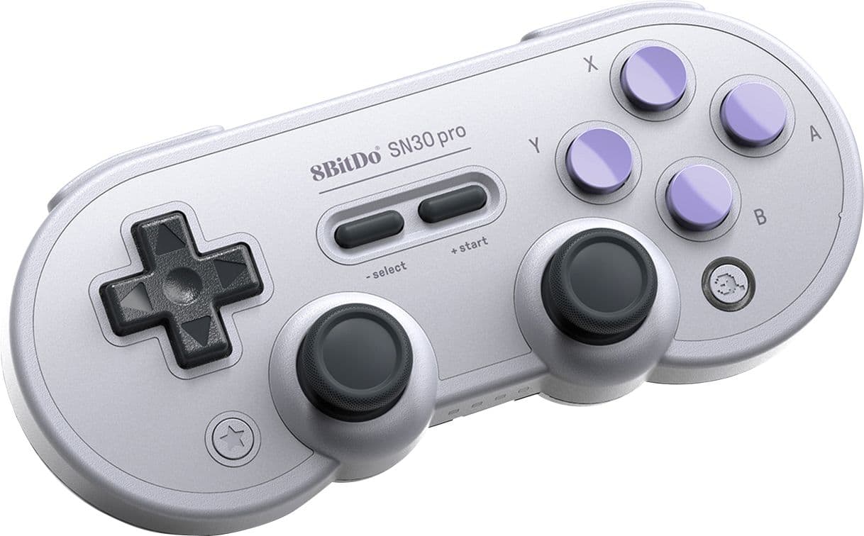 8BitDo SN30 Pro Bluetooth controller in retro SNES style 8BitDo SN30 Pro Bluetooth controller in retro SNES style