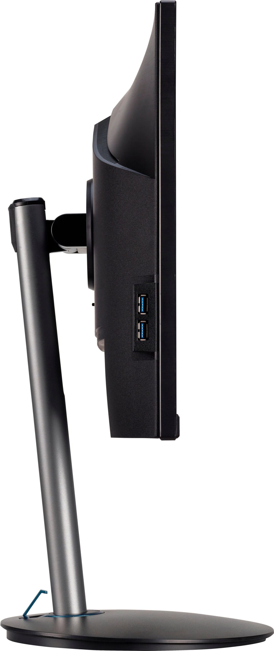 Acer Nitro gaming monitor side profile showing stand and ports
