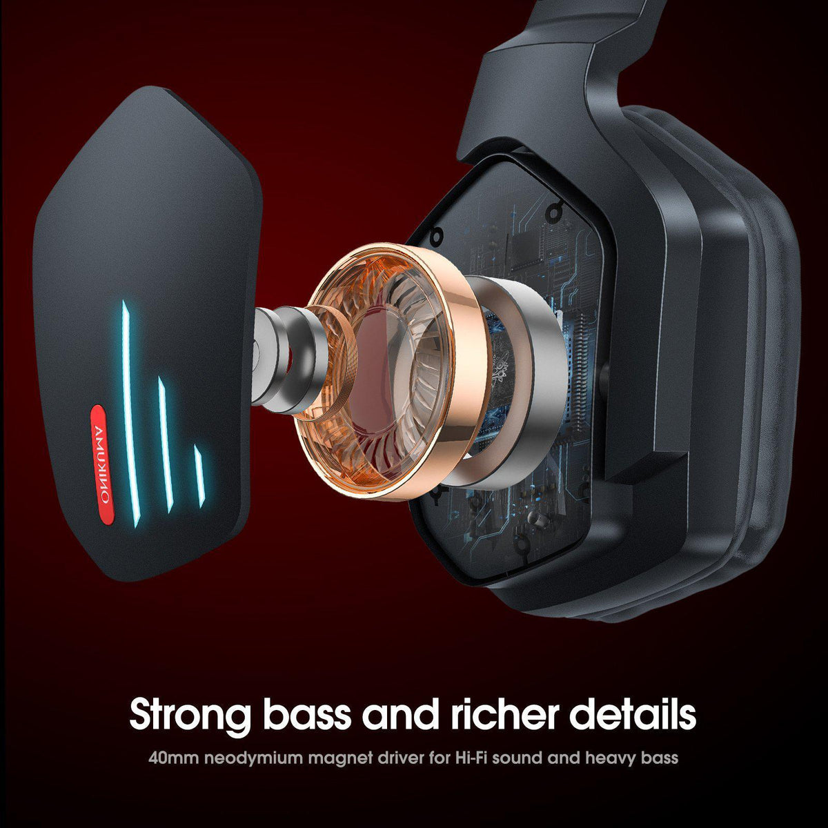 Onikuma B60 headset folded design Onikuma B60 headset folded design