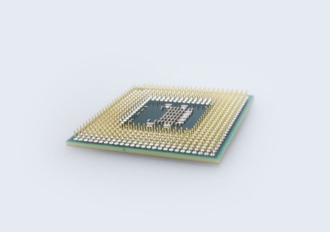 Close up of a computer processor showing the underside pin grid array Close up of a computer processor showing the underside pin grid array