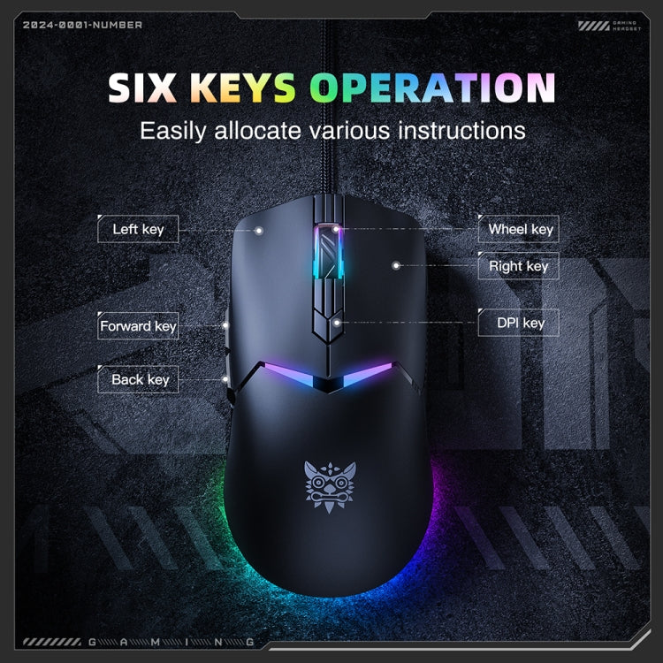 Onikuma CW929 mouse side profile Onikuma CW929 mouse side profile