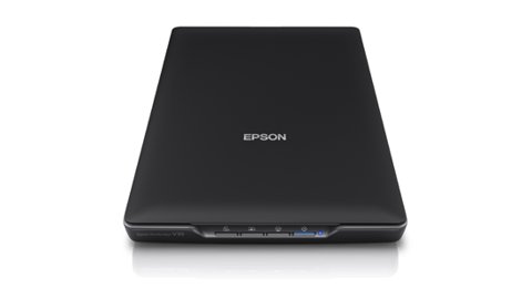Epson Perfection V39 flatbed photo scanner closed lid front view Epson Perfection V39 flatbed photo scanner closed lid front view