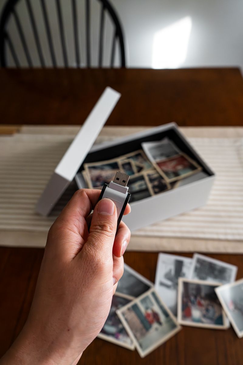 Digitizing a box of old family photographs with a USB drive Digitizing a box of old family photographs with a USB drive