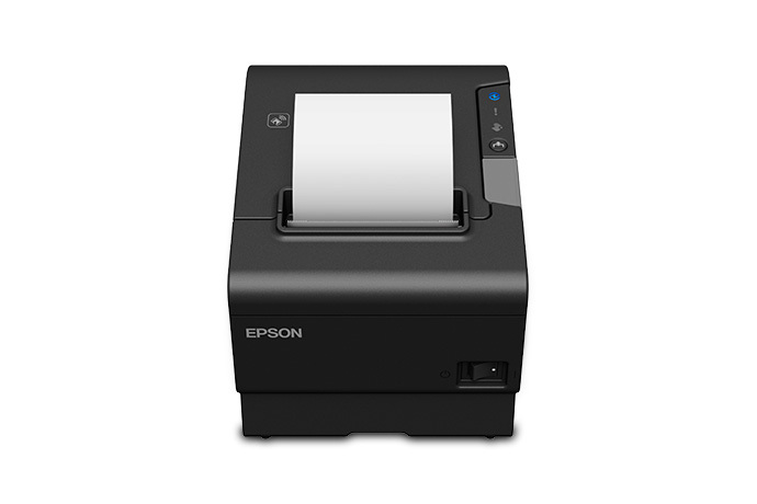 Epson TM-T88VI thermal receipt printer with paper roll loaded Epson TM-T88VI thermal receipt printer with paper roll loaded