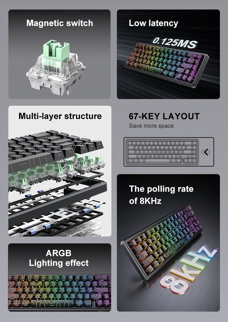 Onikuma G67 keyboard RGB backlighting Onikuma G67 keyboard RGB backlighting
